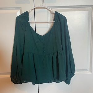 Balloon Sleeve Blouse (L)